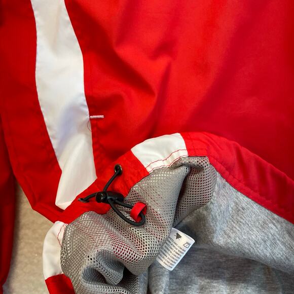 SportTek Trinity Valley college Cardinals Windshirt Pullover Red V-Neck Lined - Picture 5 of 11